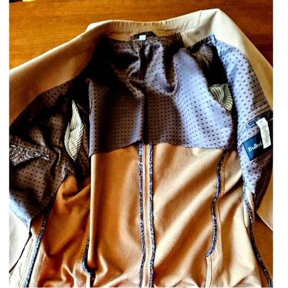 Bullock & Jones 100% Cotton Classic Tan Blazer Suit Jacket Model BOND, Sz 42L - Picture 6 of 9
